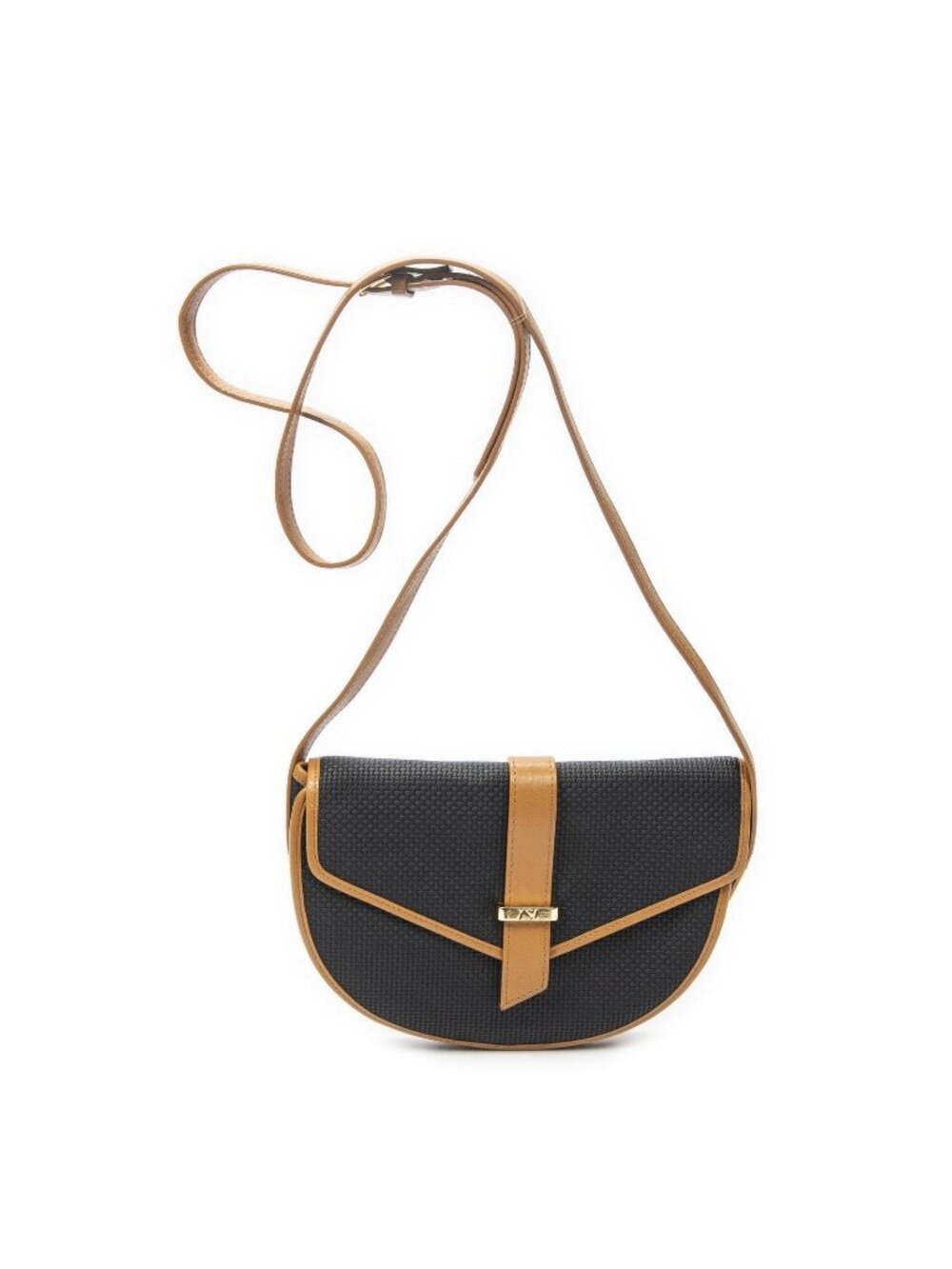 Saint Laurent Vintage Flap Bag Crossbody Black Tang Gogh Canvas